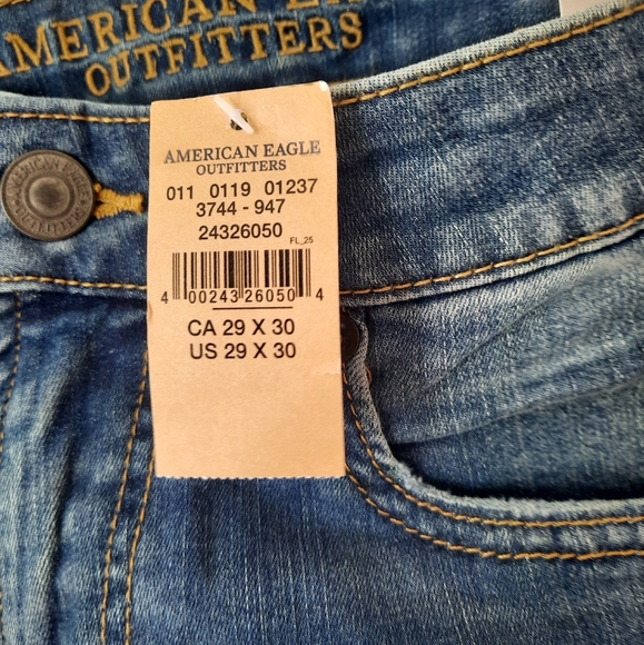 *BNWT* Men's American Eagle skinny jeans 29/30 - Picture 4 of 5